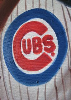 Original Oil Painting Andre Dawson Chicago Cubs FRAMED  