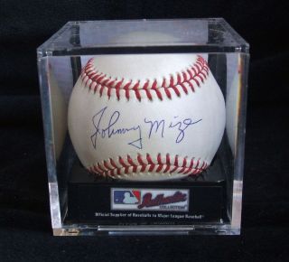 JOHNNY MIZE Signed Baseball Autographed Ball PSA COA Official National League  