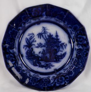 Antique Chen SI Flow Blue Dinner Plate Circa 1812 1836 John Meir Hard to Find  