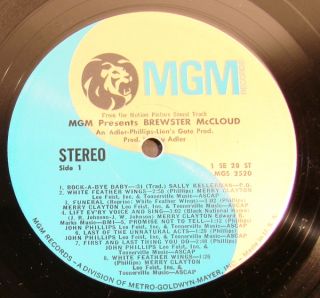 John Phillips Merry Clayton Brewster McCloud OST LP  