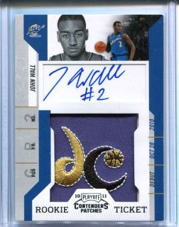JOHN WALL 2010 11 PLAYOFF CONTENDERS PATCHES RC AUTO 151 ROOKIE TICKET SP PATCH  