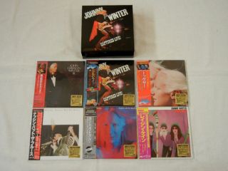 Johnny Winter Japan Blue Sky Years 6 Mini LP CD SS Promo Captured Live Box Set  