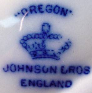 Johnson Brothers China Oregon Flow Blue Gold Accent Breakfast Cup Saucer Only  