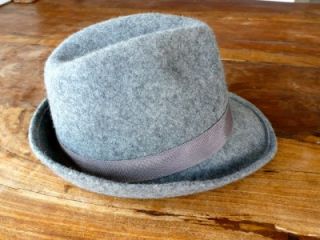 Juicy Couture Gray Wool Fedora Hat 22" Circumference M L  