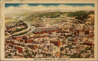 Johnstown PA Aerial View Postcard  
