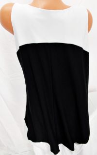 Slinky JONATHAN MARTIN Black White Retro Mod Stretch Sleeveless Dress 16 XL  
