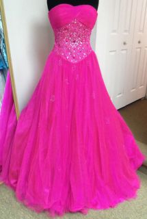 Joli Prom 9274 Ballgown Dress Prom Formal Pageant in Bright Pink Size 12  
