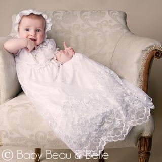 Baby Beau Belle "Joli White" Christening Gown  
