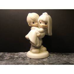 Precious moments 1982 Jonathan David BLESS YOU TWO cake topper  