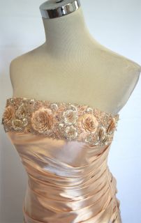 Joli $440 Champagne Pageant Evening Formal Gown 8  