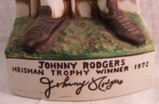 VINTAGE Johnny Rodgers Bottle With Cork Top 1972 Heisman Trophy Winner Football  