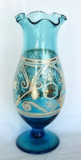 Vintage Hand Blown Vase Art Glass Vase Handcrafted Vase  