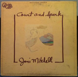 Joni Mitchell Court and Spark LP VG EQ 1001 Vinyl 1973 Quadraphonic Quad CD 4  