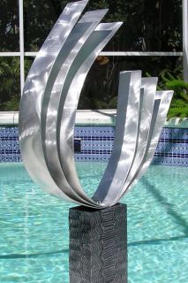 Contemporary Abstract Fine Metal Art Outdoor Sculpture "Triple C" by Jon Allen  