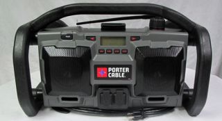 Porter Cable Jobsite Am FM Radio PC18JR 10 2A 120V Cordless Charger Power Strip  