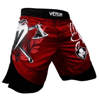 Venum MMA UFC Wanderlei Silva Axe Murderer Red Fight Board Shorts Sz 38 2XL  