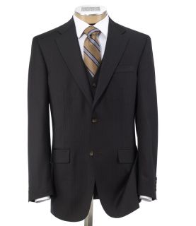 Jos A Bank Mens Classic Collection Tailored Fit 2 Btn Vested Suit with Plain F  