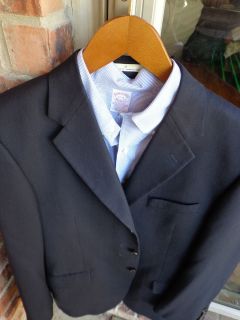Joseph Abboud Navy Blue 3 Bt Wool Mens Blazer Jacket Sport Suit Coat 40R Regular  