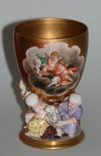 Stunning KPM Porcelain Goblet Beaker Tumbler C 1840  
