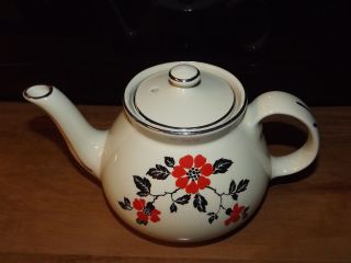 Hall Red Poppy Teapot Vintage USA  
