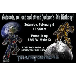 Transformers Birthday Party Set Invitation Digital File  