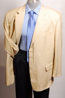 Joseph Feiss $295 Resort Beige Silk Wicker Weave Blazer Sportcoat 48R 48 R New  