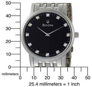 Bulova Men's 96D106 Diamond Black Dial Bracelet Watch  