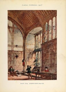 1903 Tudor Hall Ockwells Surrey England Joseph Nash Original  