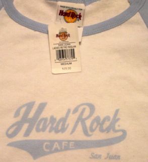 Hard Rock Cafe San Juan Ladies Retro Raglan T Shirt Medium  