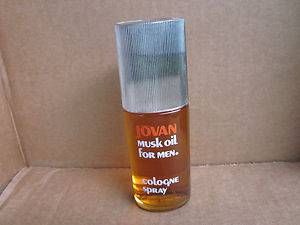 Vintage Jovan Musk Oil Cologne Spray for Men  