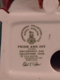 7" Pride Joy by Royal Doulton Retired RARE  