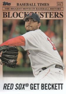 2012 Topps Update Blockbusters BB22 Josh Beckett Boston Red Sox  