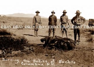 1916 Mexican Revolution Dead Bandits "Pancho Villa" Columbus New Mexico Photo  