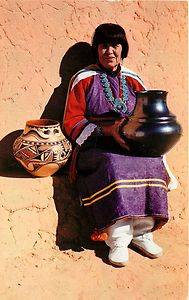Vintage Postcard Maria Martinez of San Ildefonso Pottery New Mexico  