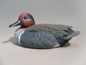Jules A Bouillet Green winged Teal decoy Hand painted New  