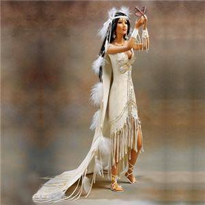 Ashton Drake Love Takes Wings Indian Bride 22" Porcelain Doll  