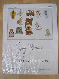 Stained Glass Judy Miller Christmas Images 114 Uncut Patterns NIP Estate Sale  