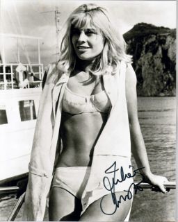 Julie Christie Signed Young Sexy in Bikini on Boat UACC R 244 Iada