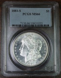 1881 s Silver Morgan Dollar Coin PCGS MS 66 SPL