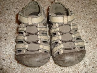 Jumping Beans Toddler Boy Taupe Sandals Size 8 Preowned