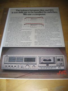 JVC KD A66 Cassette Deck Ad 1980
