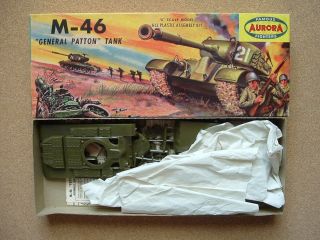 1956 AURORA 301 98 M 46 General Patton Tank 2nd Issue Famous Fighters
