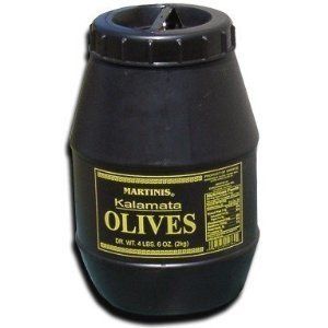 Martinis Greek Kalamata Whole Olives with Pit 4 lbs 6oz