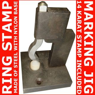 JEWELRY KARAT MARKING STAMPING JIG WITH NYLON ANVIL WITH INSIDE RING