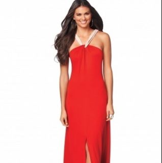 Kardashians Kollection Red Keyhole Maxi Dress Size L