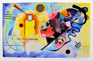 Wassily Kandinsky Yellow Red Blue Estate Signed Limited Edition Art