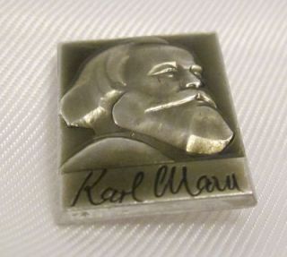 Karl Marx German Communist Soviet Russian Propaganda Pin Badge USSR