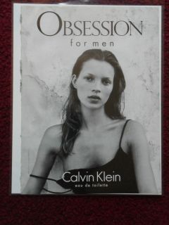 Klein Obsession Cologne Fragrance Sexy Kate Moss Supermodel