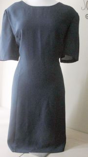 Kathryn Deene Woman Size 28W Navy Blue Scoop Neck Straight Dress Nice