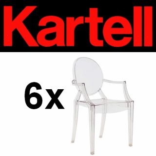 6X Original Kartell Louis Ghost Chair by Starck Crystal